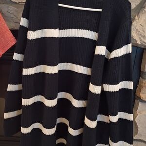 Apt. 9 Black and White Women's Cardigan